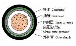 0.6/1kV交聯(lián)聚乙烯絕緣非阻燃、阻燃、無鹵低煙阻燃及耐火鎧裝電力電纜