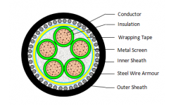 Cu PVC (XLPE) Insulated Steel Tape (Steel Wire) Armored PVC Sheathed Control Cable